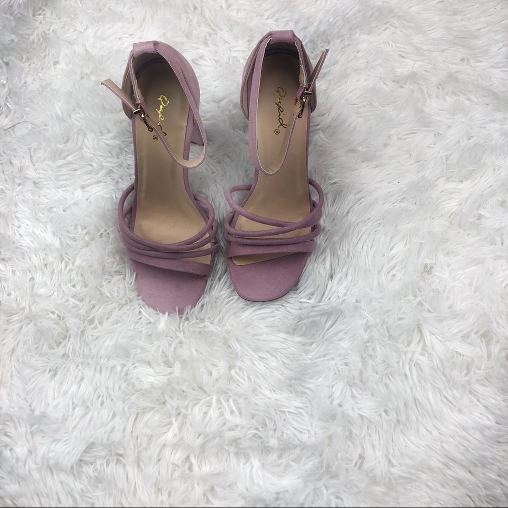 Light pink heels open toe